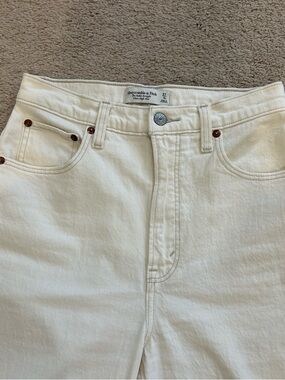 Abercrombie & Fitch Cream Ultra High-Waist Jeans